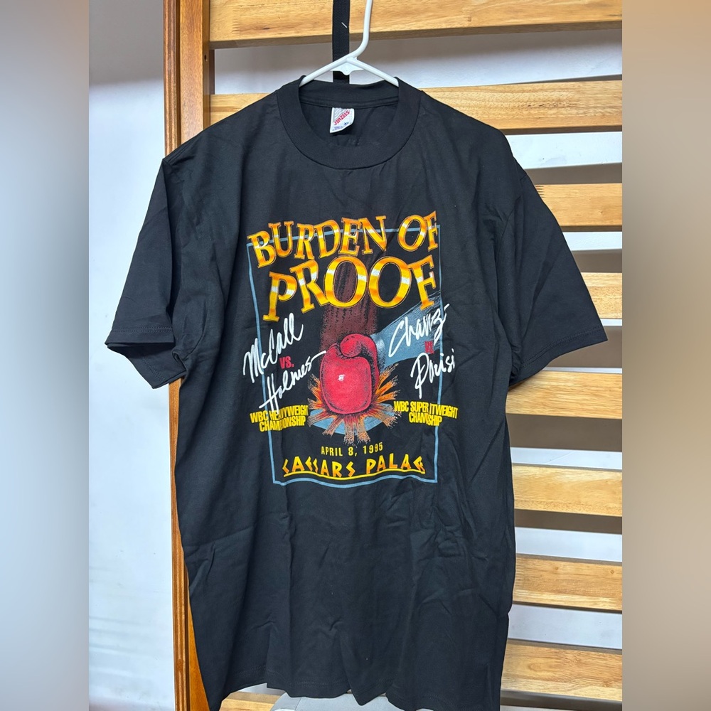 Vintage 1995 Boxing T-shirt: McCall vs Holmes, Caesars Palace